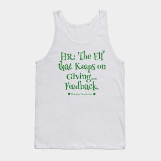 Human Resources Christmas Elf Feedback Frenzy Tank Top